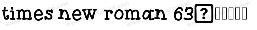 times new roman 63字体转换